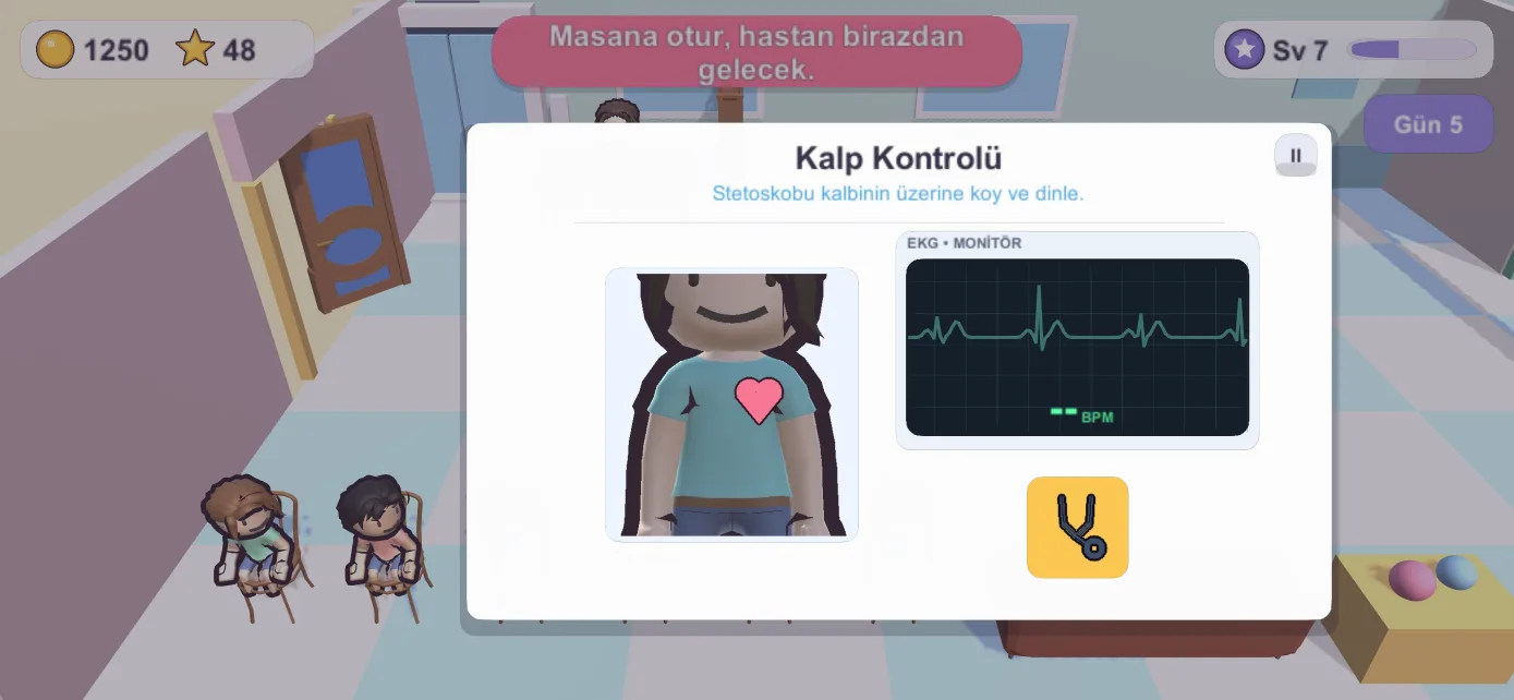 Stetoskopla kalp dinleme